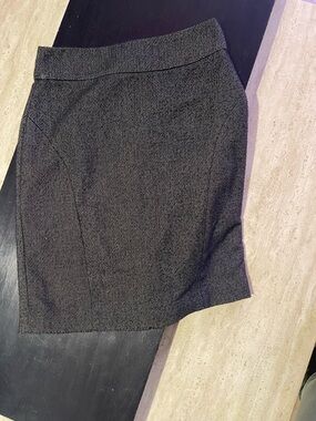 Banana Republic Charcoal Herringbone Mini Skirt